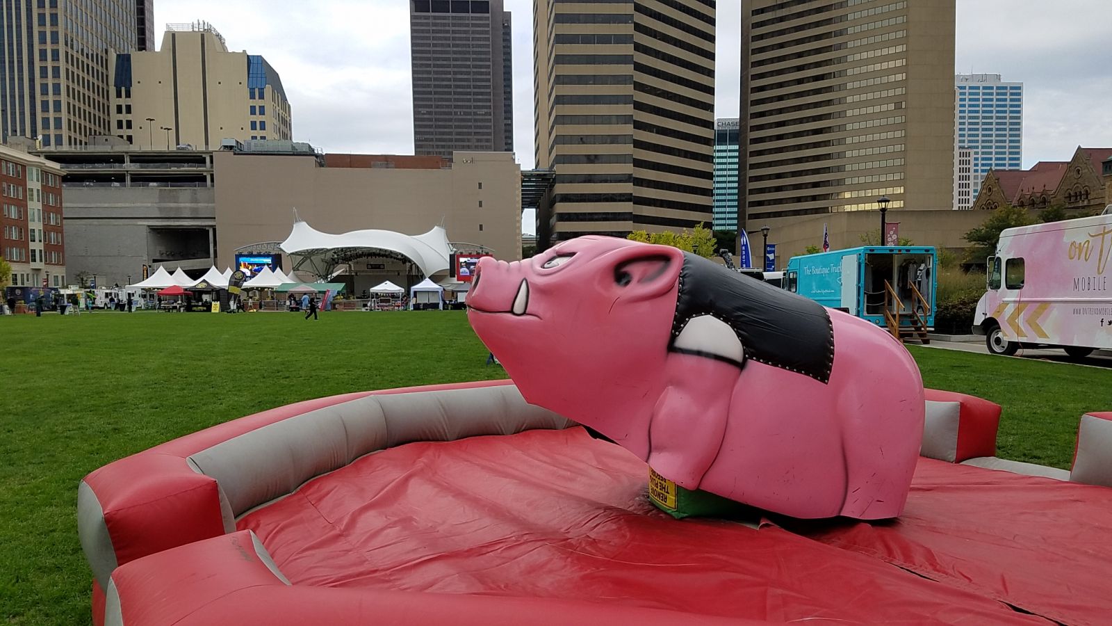 Mechanical Hog Ohio Party Bull water slide and bounce house rentals in Columbus, OH
